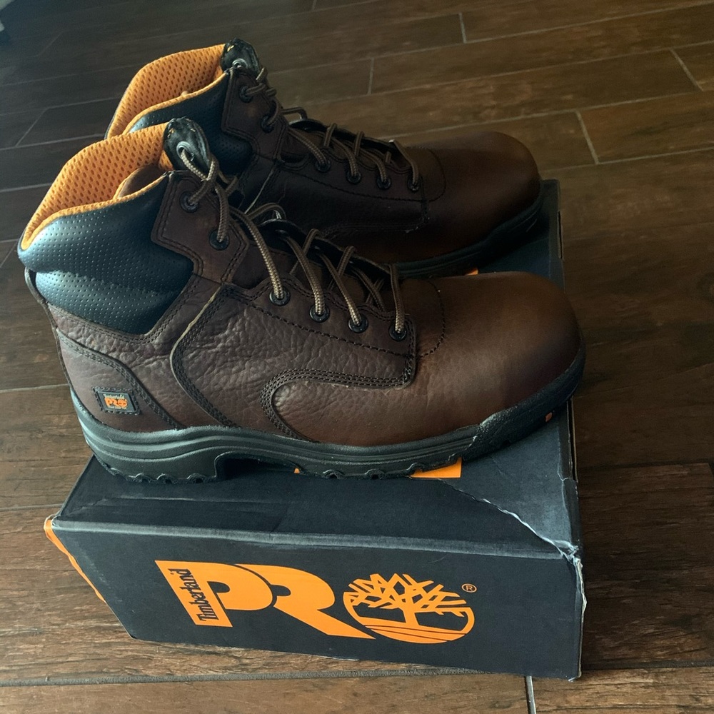Brown Timberlands Composite Safety Toe Boots